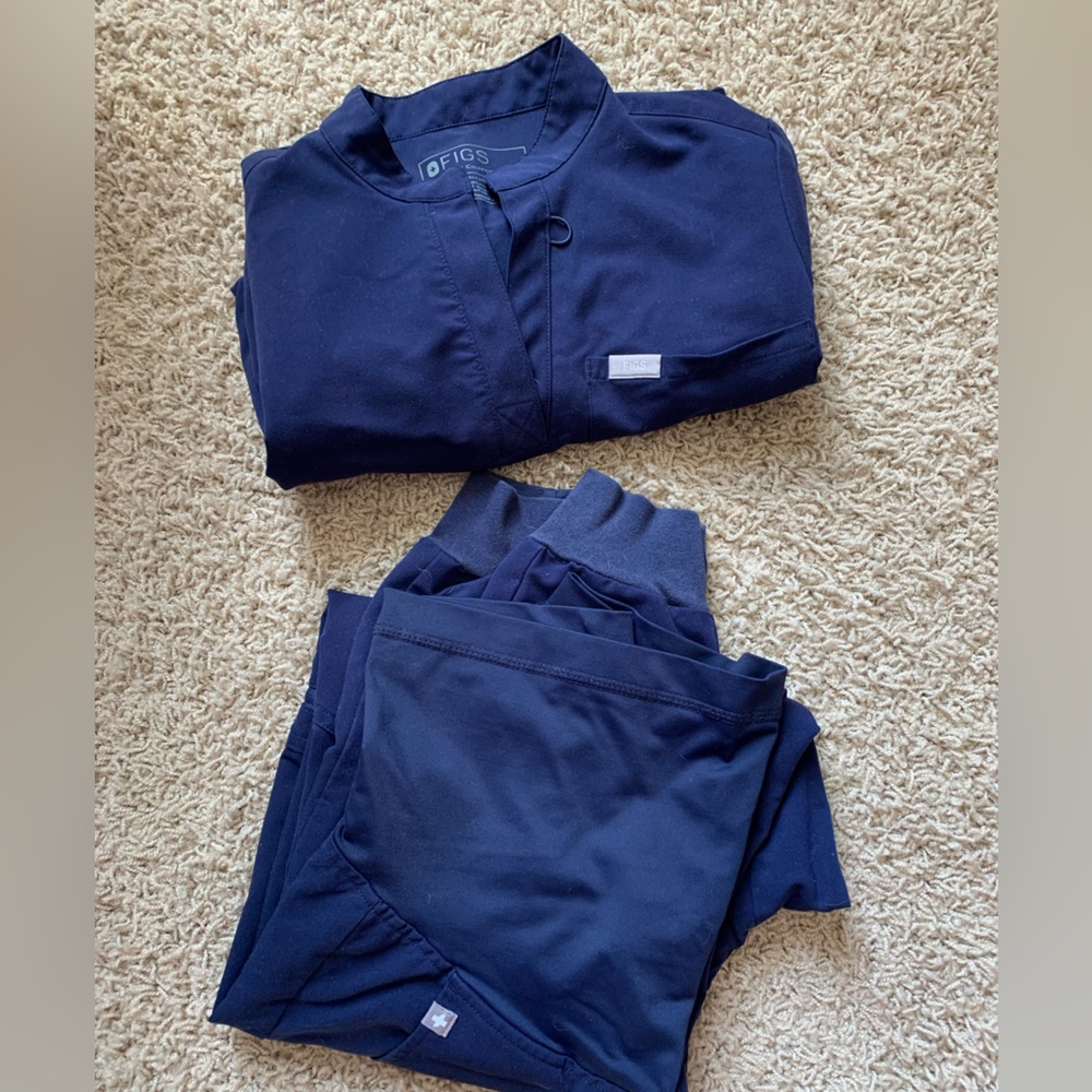 Maternity scrubs, figs, XS, navy